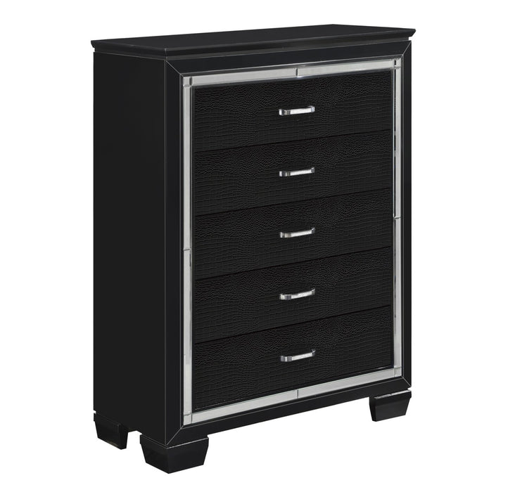Homelegance - Allura 5 Drawer Chest in Black - 1916BK-9 - GreatFurnitureDeal