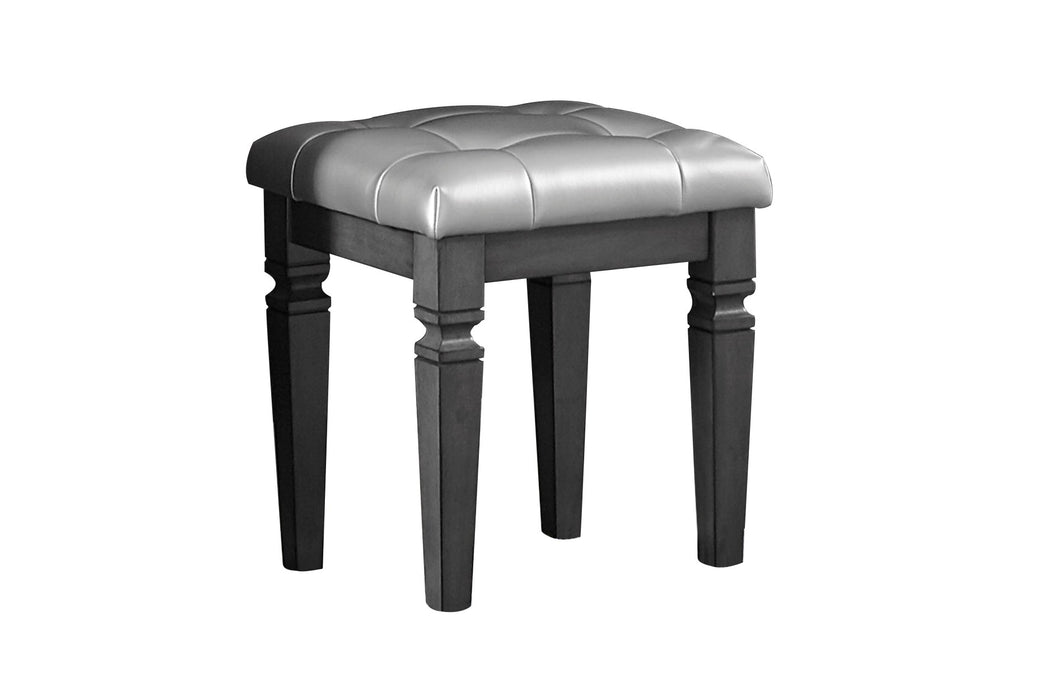 Homelegance - Allura Vanity Dresser with Mirror with Stool in Gray - 1916GY-15-14 - GreatFurnitureDeal