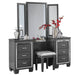 Homelegance - Allura Vanity Dresser with Mirror in Gray - 1916GY-15 - GreatFurnitureDeal