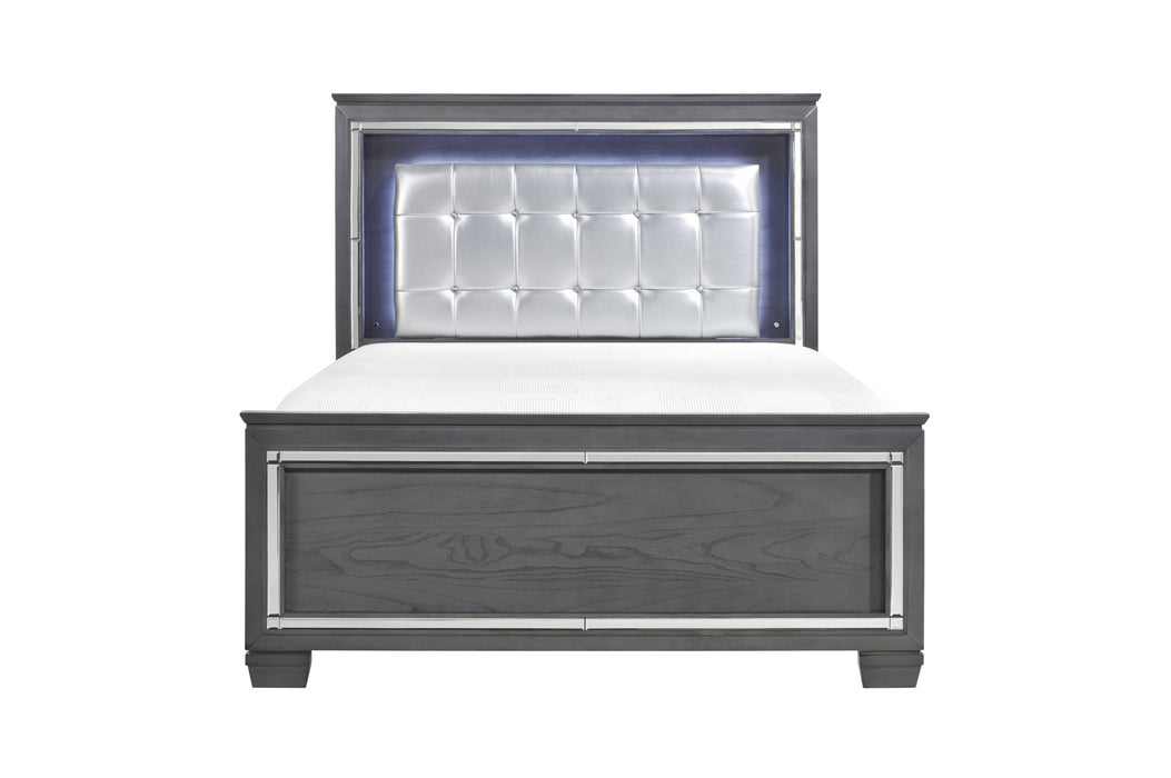 Homelegance - Allura 5 Piece Full Bedroom Set with LED Lighting in Gray - 1916FGY-1-5SET - GreatFurnitureDeal