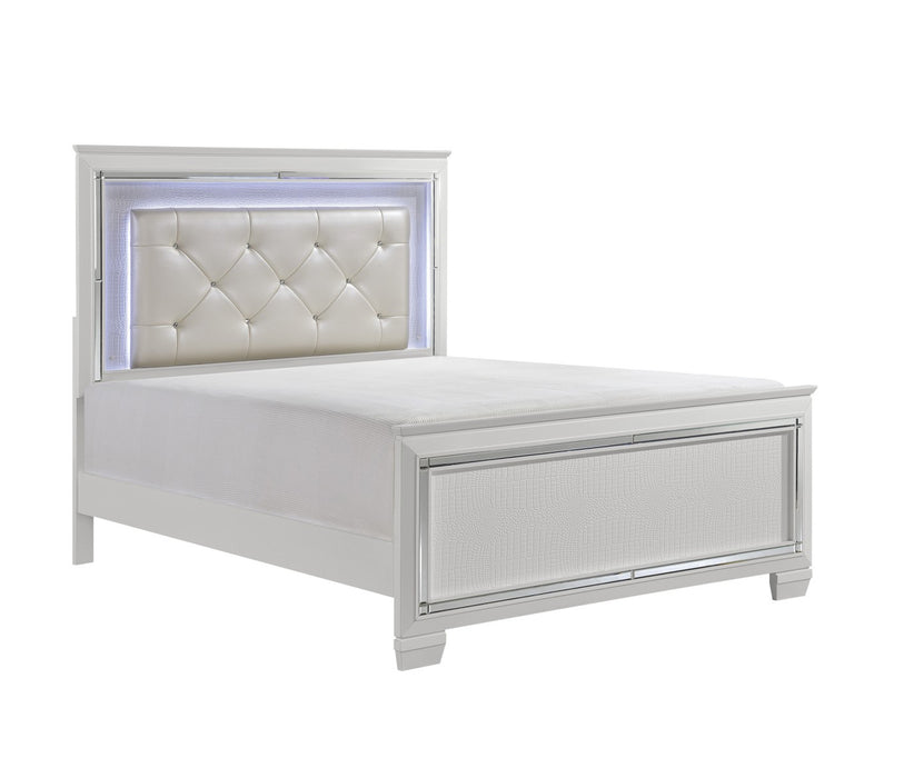 Homelegance - Allura King Bed with LED Lighting in White - 1916KW-1EK - GreatFurnitureDeal