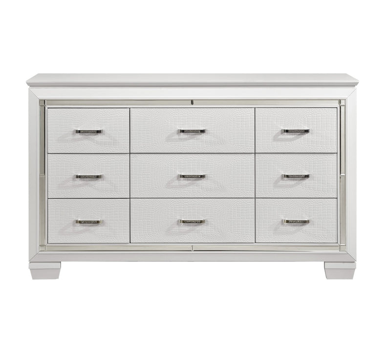 Homelegance - Allura 9 Drawer Dresser in White - 1916W-5 - GreatFurnitureDeal