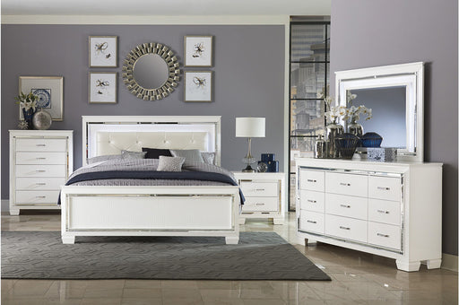Homelegance - Allura King Bed with LED Lighting in White - 1916KW-1EK - GreatFurnitureDeal