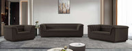 Meridian Furniture - Cascade 94" Brown Boucle Fabric Upholstered Sofa - 191Brown-S - GreatFurnitureDeal