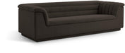 Meridian Furniture - Cascade 94" Brown Boucle Fabric Upholstered Sofa - 191Brown-S - GreatFurnitureDeal