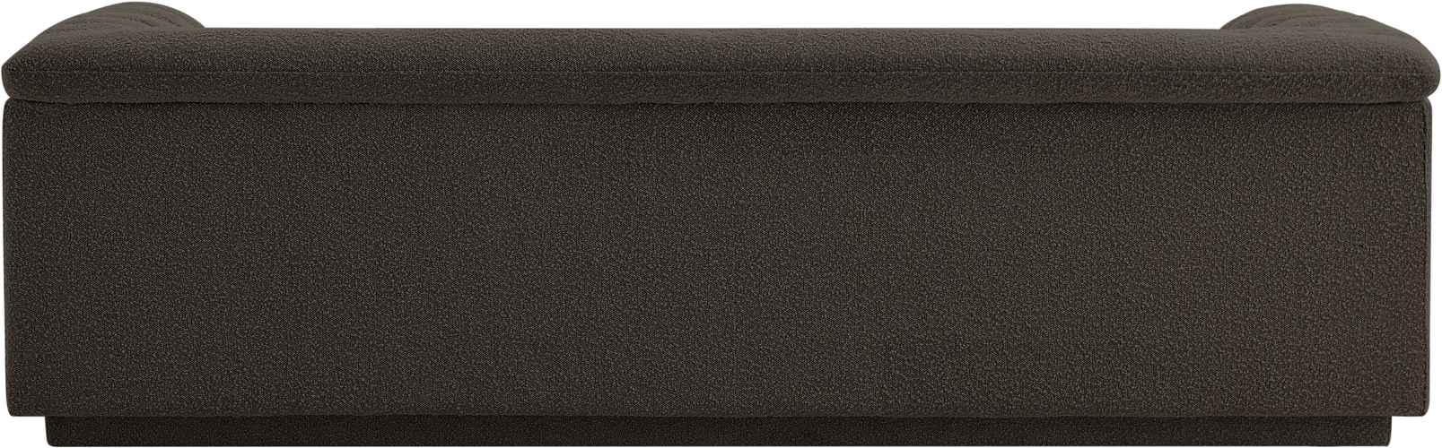 Meridian Furniture - Cascade 94" Brown Boucle Fabric Upholstered Sofa - 191Brown-S - GreatFurnitureDeal