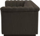 Meridian Furniture - Cascade 94" Brown Boucle Fabric Upholstered Sofa - 191Brown-S - GreatFurnitureDeal