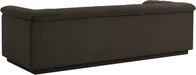 Meridian Furniture - Cascade 94" Brown Boucle Fabric Upholstered Sofa - 191Brown-S - GreatFurnitureDeal
