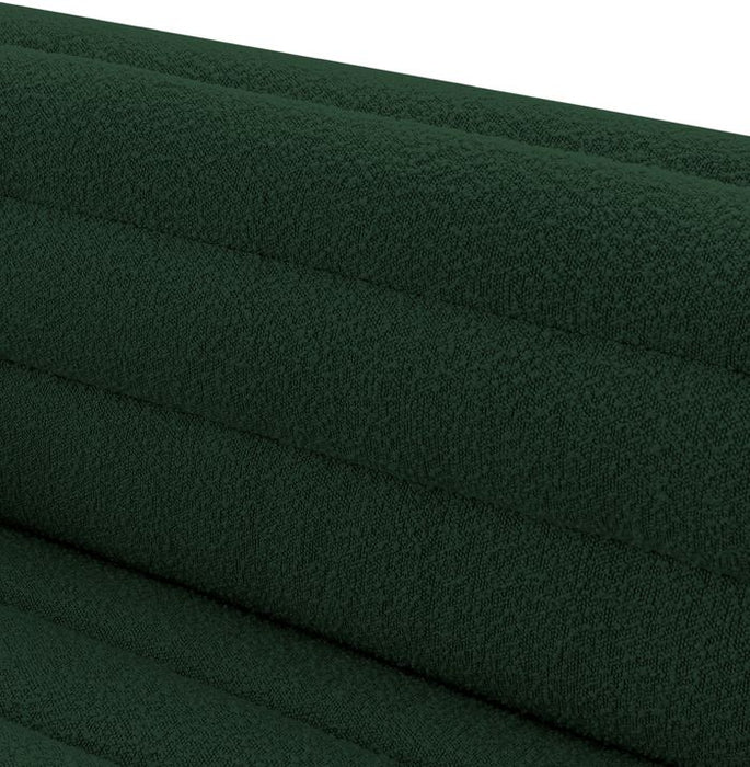 Meridian Furniture - Cascade 72" Green Boucle Fabric Upholstered Loveseat - 191Green-L - GreatFurnitureDeal