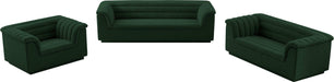 Meridian Furniture - Cascade 72" Green Boucle Fabric Upholstered Loveseat - 191Green-L - GreatFurnitureDeal