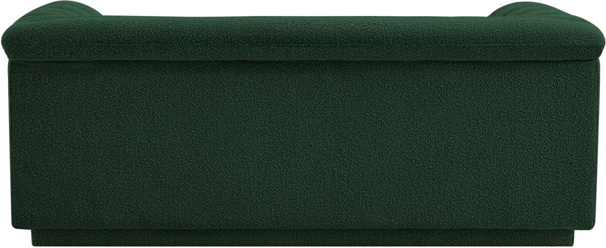 Meridian Furniture - Cascade 72" Green Boucle Fabric Upholstered Loveseat - 191Green-L - GreatFurnitureDeal