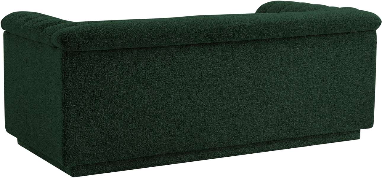 Meridian Furniture - Cascade 72" Green Boucle Fabric Upholstered Loveseat - 191Green-L - GreatFurnitureDeal
