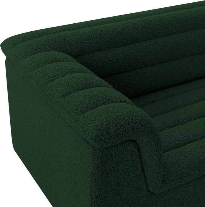 Meridian Furniture - Cascade 94" Green Boucle Fabric Upholstered Sofa - 191Green-S - GreatFurnitureDeal