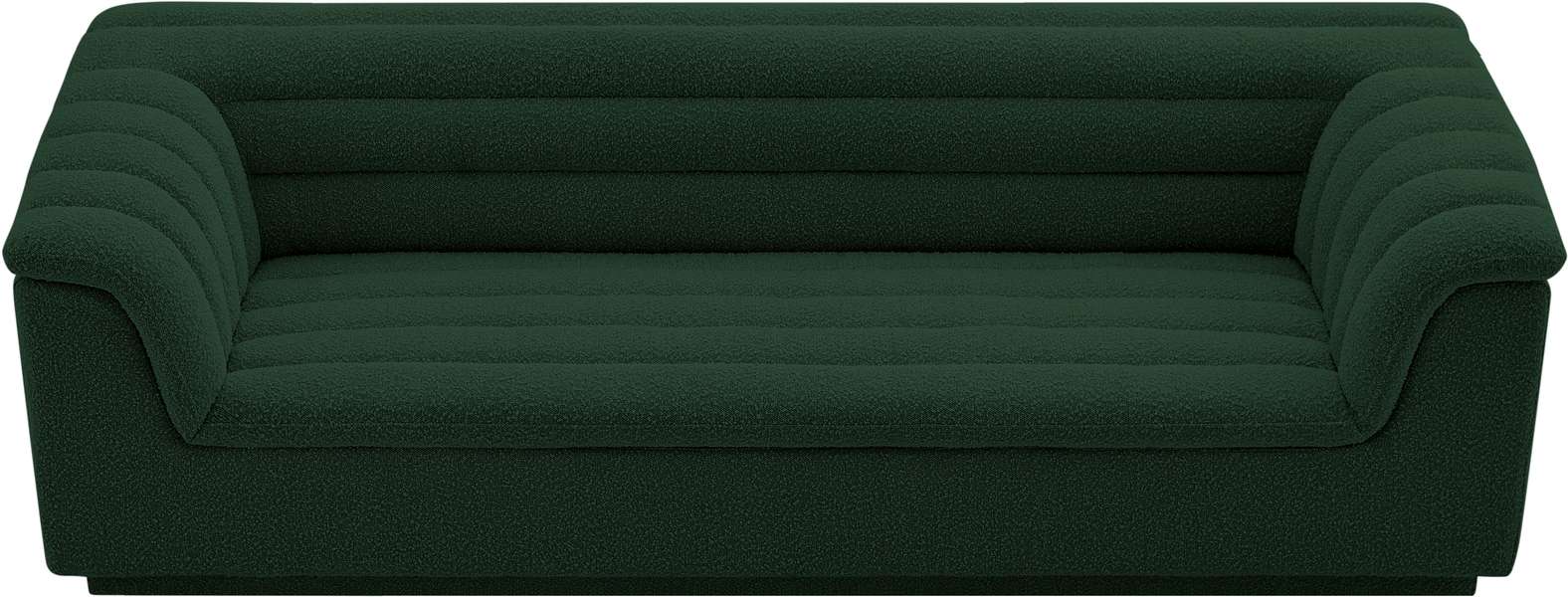 Meridian Furniture - Cascade 94" Green Boucle Fabric Upholstered Sofa - 191Green-S - GreatFurnitureDeal
