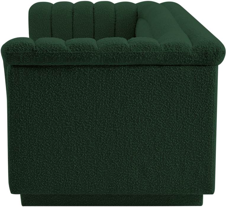 Meridian Furniture - Cascade 94" Green Boucle Fabric Upholstered Sofa - 191Green-S - GreatFurnitureDeal
