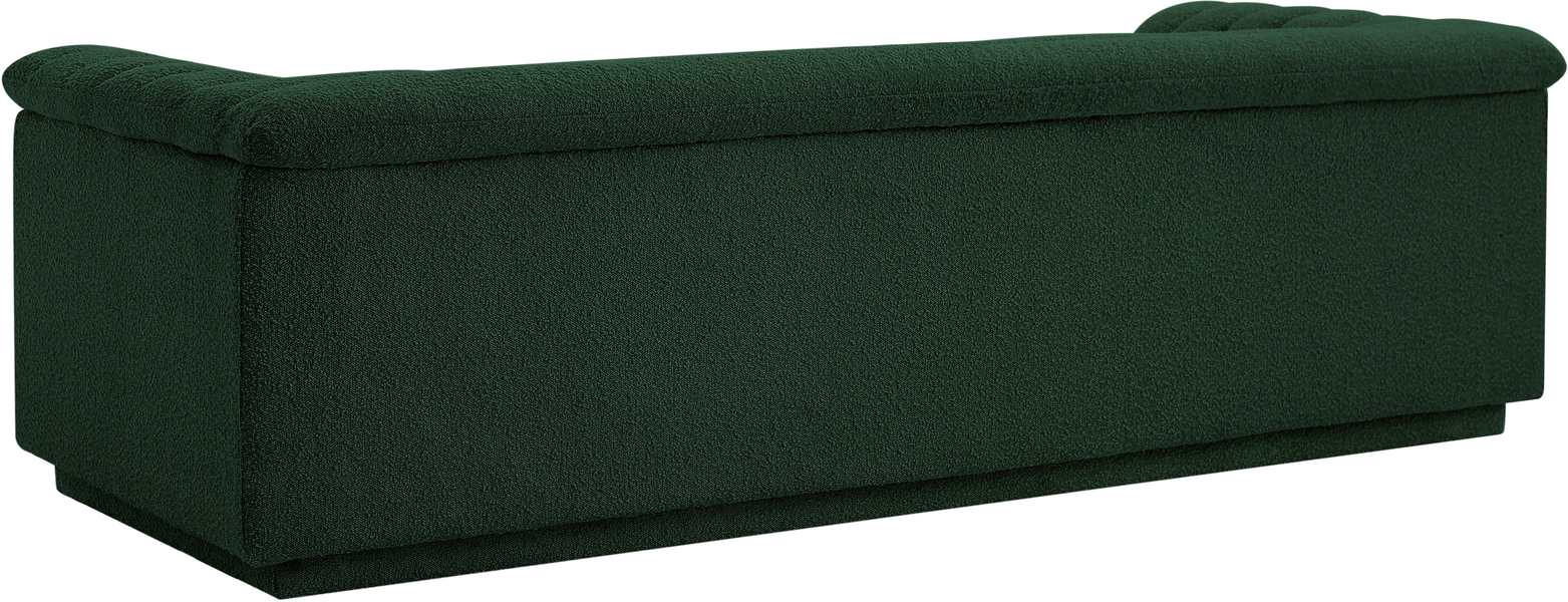Meridian Furniture - Cascade 94" Green Boucle Fabric Upholstered Sofa - 191Green-S - GreatFurnitureDeal