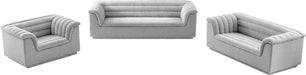 Meridian Furniture - Cascade 94" Grey Boucle Fabric Upholstered Sofa - 191Grey-S - GreatFurnitureDeal