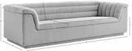 Meridian Furniture - Cascade 94" Grey Boucle Fabric Upholstered Sofa - 191Grey-S - GreatFurnitureDeal