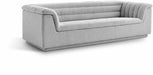 Meridian Furniture - Cascade 94" Grey Boucle Fabric Upholstered Sofa - 191Grey-S - GreatFurnitureDeal