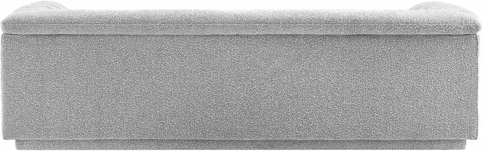 Meridian Furniture - Cascade 94" Grey Boucle Fabric Upholstered Sofa - 191Grey-S - GreatFurnitureDeal
