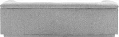 Meridian Furniture - Cascade 94" Grey Boucle Fabric Upholstered Sofa - 191Grey-S - GreatFurnitureDeal