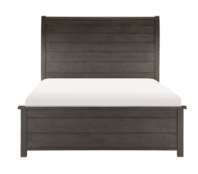 Homelegance - Hebron Queen Sleigh Bed in Dark Cherry - 1923-1 - GreatFurnitureDeal