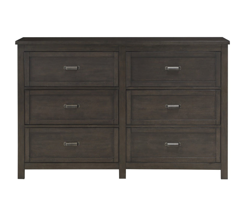 Homelegance - Hebron 6 Drawer Dresser and Mirror Set in Dark Cherry - GreatFurnitureDeal Homelegance - Hebron 6 Drawer Dresser and Mirror Set in Dark Cherry - GreatFurnitureDeal