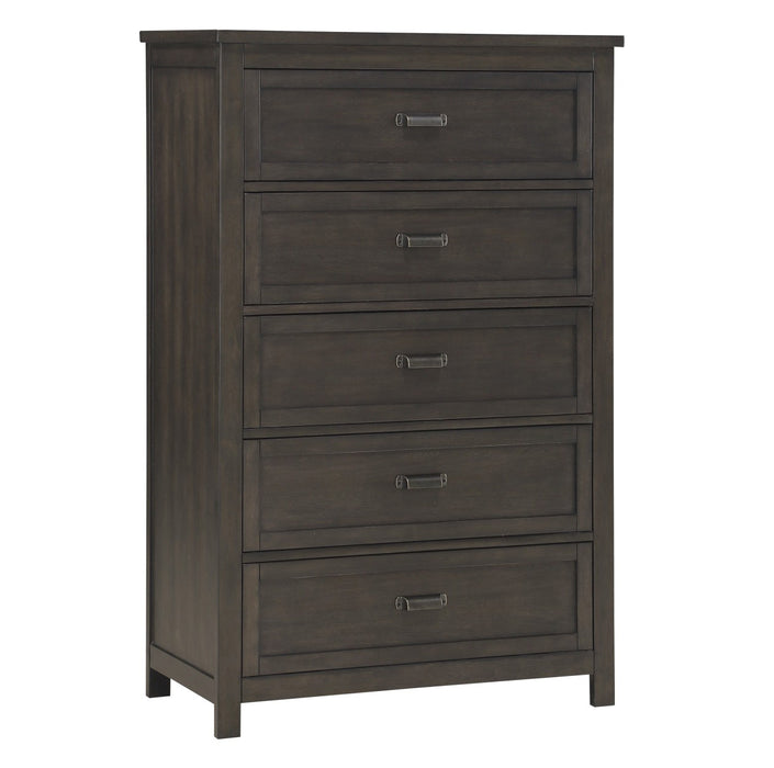 Homelegance - Hebron 5 Drawer Chest in Dark Cherry - 1923-9 - GreatFurnitureDeal