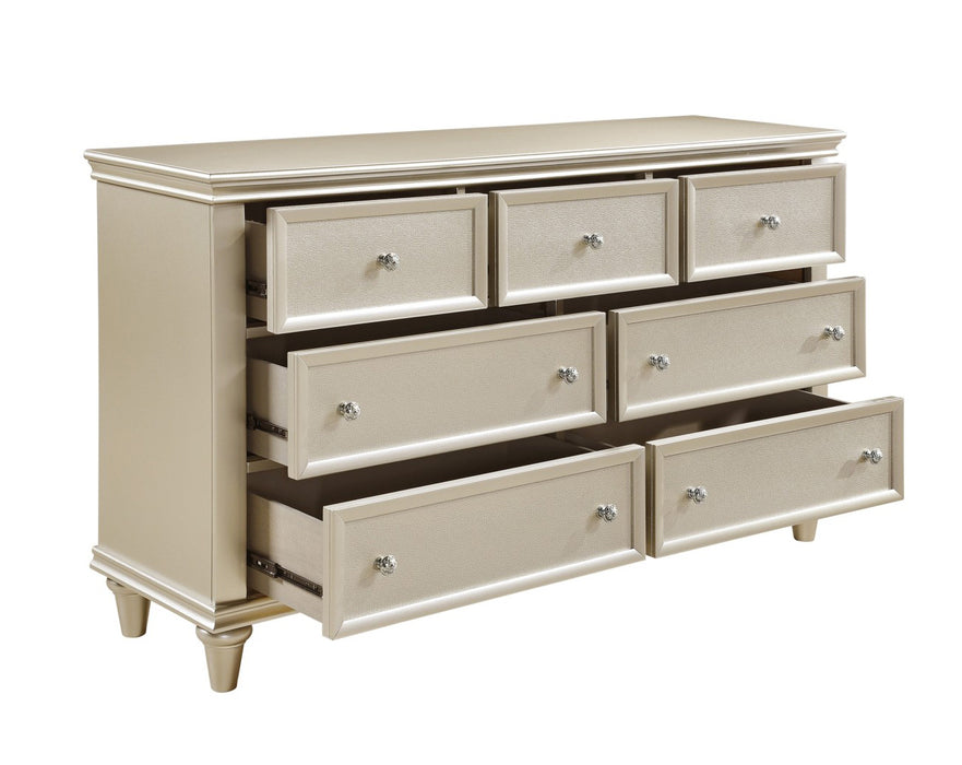 Homelegance - Celandine 4 Piece Queen Bedroom Set in Silver - 1928-1-4SET - GreatFurnitureDeal