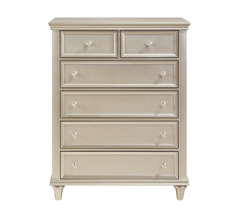Homelegance - Celandine 6 Drawer Chest in Silver - 1928-9 - GreatFurnitureDeal