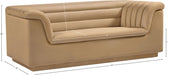 Meridian Furniture - Cascade 72" Camel Velvet Upholstered Loveseat - 192Camel-L - GreatFurnitureDeal