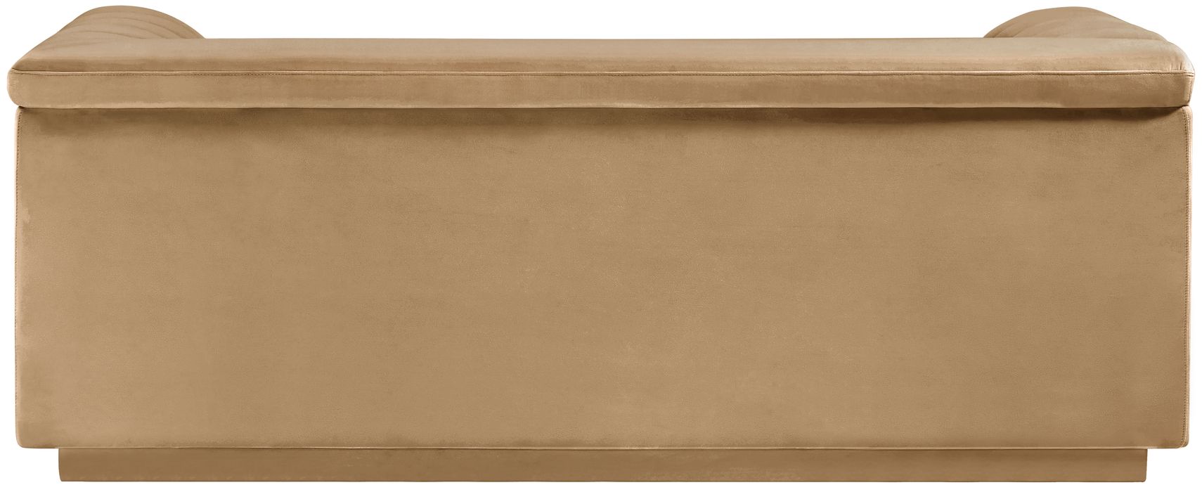 Meridian Furniture - Cascade 72" Camel Velvet Upholstered Loveseat - 192Camel-L - GreatFurnitureDeal