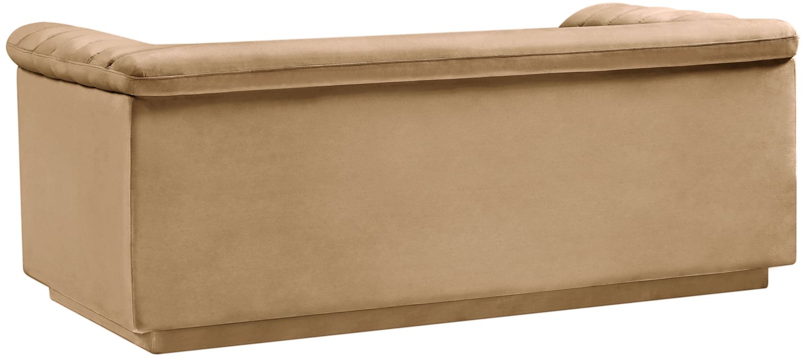 Meridian Furniture - Cascade 72" Camel Velvet Upholstered Loveseat - 192Camel-L - GreatFurnitureDeal
