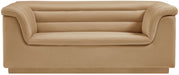 Meridian Furniture - Cascade 72" Camel Velvet Upholstered Loveseat - 192Camel-L - GreatFurnitureDeal