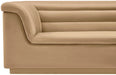 Meridian Furniture - Cascade 94" Camel Velvet Upholstered Sofa - 192Camel-S - GreatFurnitureDeal