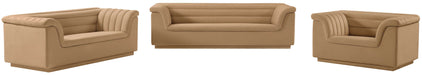 Meridian Furniture - Cascade 94" Camel Velvet Upholstered Sofa - 192Camel-S - GreatFurnitureDeal