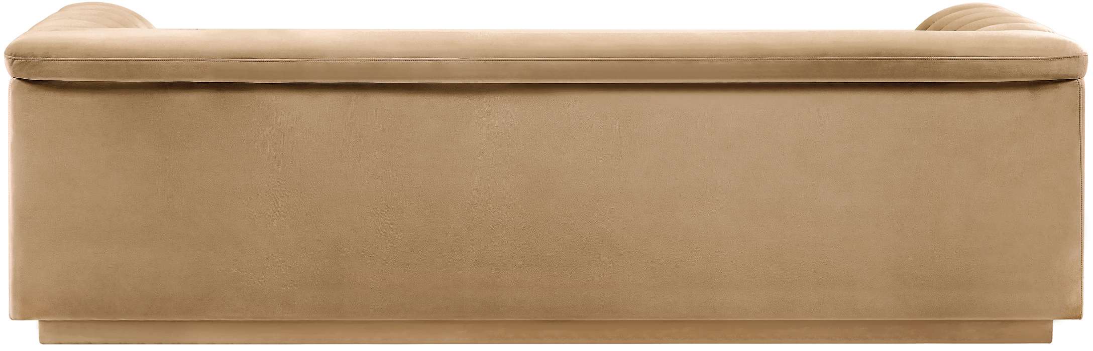 Meridian Furniture - Cascade 94" Camel Velvet Upholstered Sofa - 192Camel-S - GreatFurnitureDeal