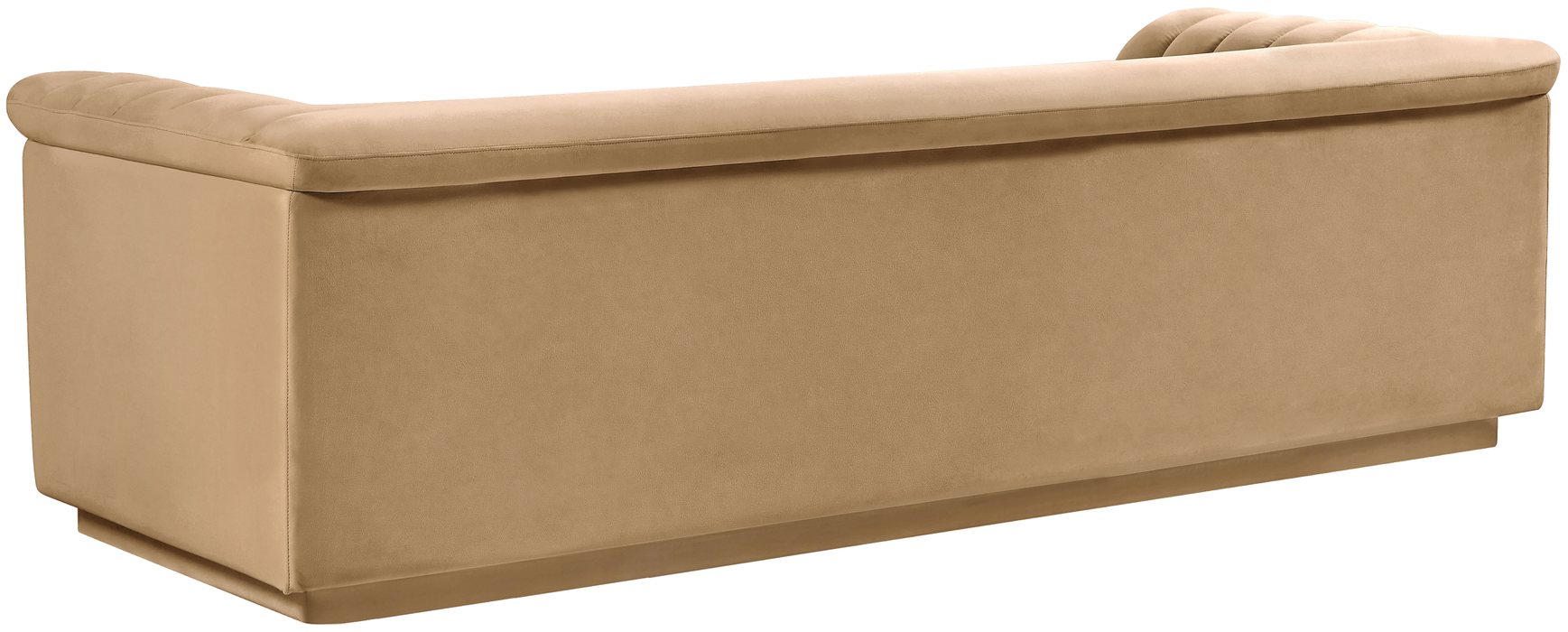 Meridian Furniture - Cascade 94" Camel Velvet Upholstered Sofa - 192Camel-S - GreatFurnitureDeal