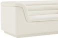 Meridian Furniture - Cascade 94" Cream Velvet Upholstered Sofa - 192Cream-S - GreatFurnitureDeal