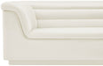 Meridian Furniture - Cascade 94" Cream Velvet Upholstered Sofa - 192Cream-S - GreatFurnitureDeal