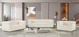 Meridian Furniture - Cascade 94" Cream Velvet Upholstered Sofa - 192Cream-S - GreatFurnitureDeal