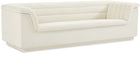 Meridian Furniture - Cascade 94" Cream Velvet Upholstered Sofa - 192Cream-S - GreatFurnitureDeal