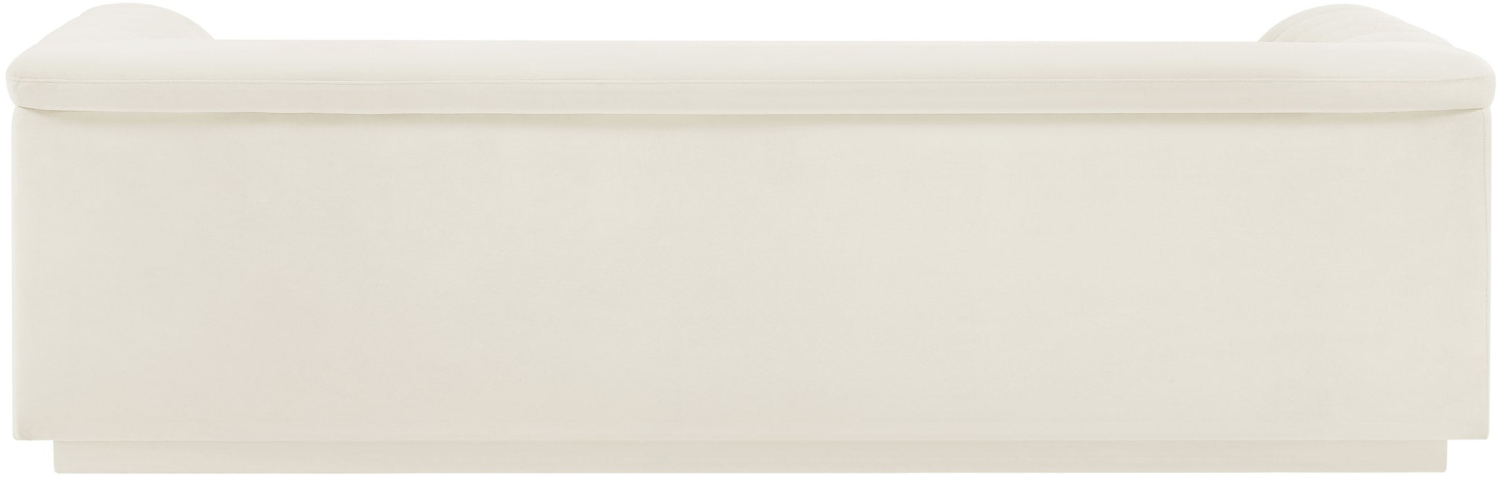 Meridian Furniture - Cascade 94" Cream Velvet Upholstered Sofa - 192Cream-S - GreatFurnitureDeal