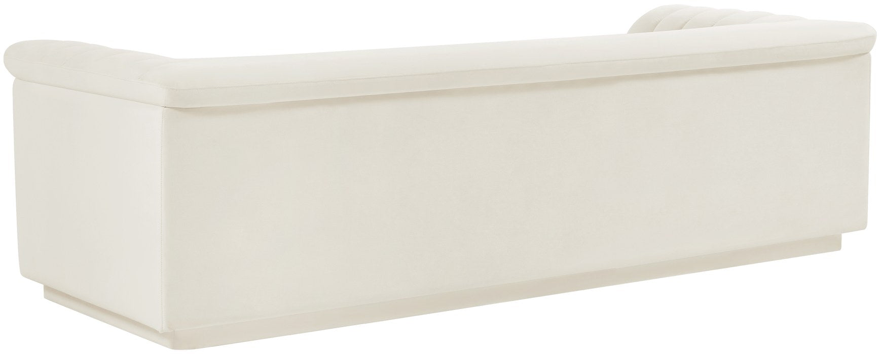 Meridian Furniture - Cascade 94" Cream Velvet Upholstered Sofa - 192Cream-S - GreatFurnitureDeal
