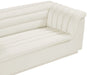 Meridian Furniture - Cascade 94" Cream Velvet Upholstered Sofa - 192Cream-S - GreatFurnitureDeal