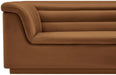 Meridian Furniture - Cascade 94" Saddle Velvet Upholstered Sofa - 192Saddle-S - GreatFurnitureDeal