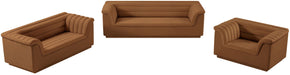 Meridian Furniture - Cascade 94" Saddle Velvet Upholstered Sofa - 192Saddle-S - GreatFurnitureDeal