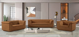Meridian Furniture - Cascade 94" Saddle Velvet Upholstered Sofa - 192Saddle-S - GreatFurnitureDeal