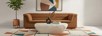 Meridian Furniture - Cascade 94" Saddle Velvet Upholstered Sofa - 192Saddle-S - GreatFurnitureDeal