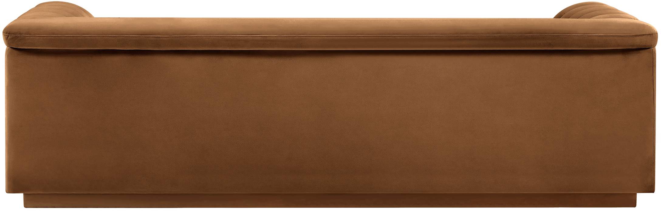 Meridian Furniture - Cascade 94" Saddle Velvet Upholstered Sofa - 192Saddle-S - GreatFurnitureDeal
